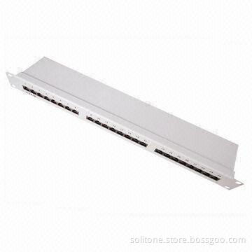 24-port Cat5e FTP Patch Panel, Suitable for Wiring Systems